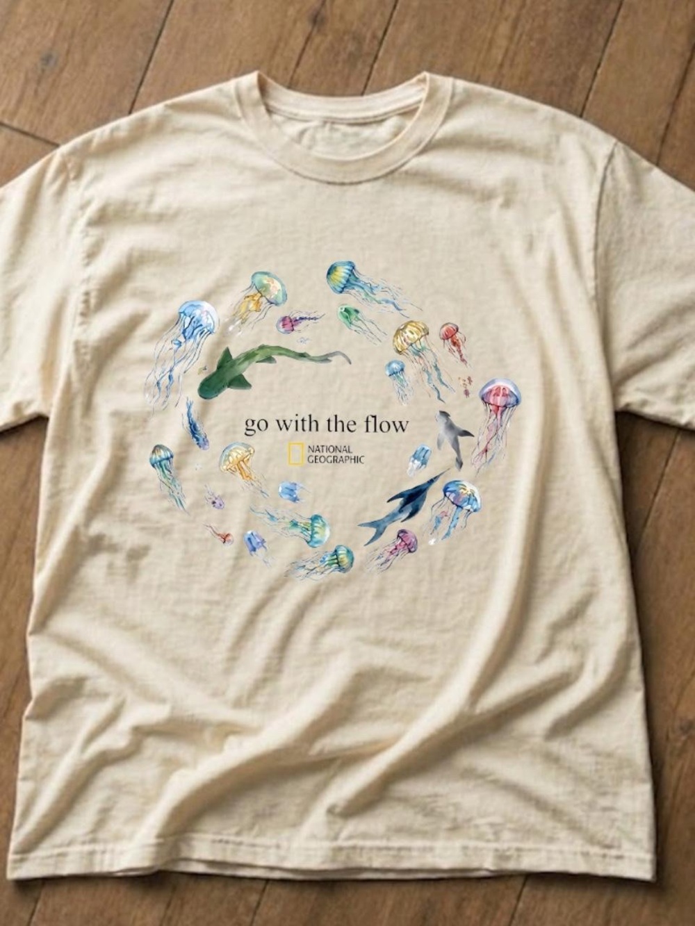 Natural National Grographic fish T shirt